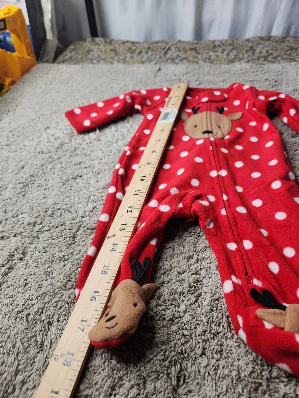 Carter's Just One You Baby Girls' Christmas Reindeer Sleep N' Play - Red NB